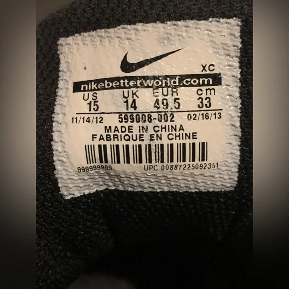 NIKE Alpha Pro Black Size 15 Cleats - Picture 12 of 16